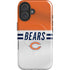 NFL Chicago Bears White Striped iPhone 16 Plus Magsafe Impact Case